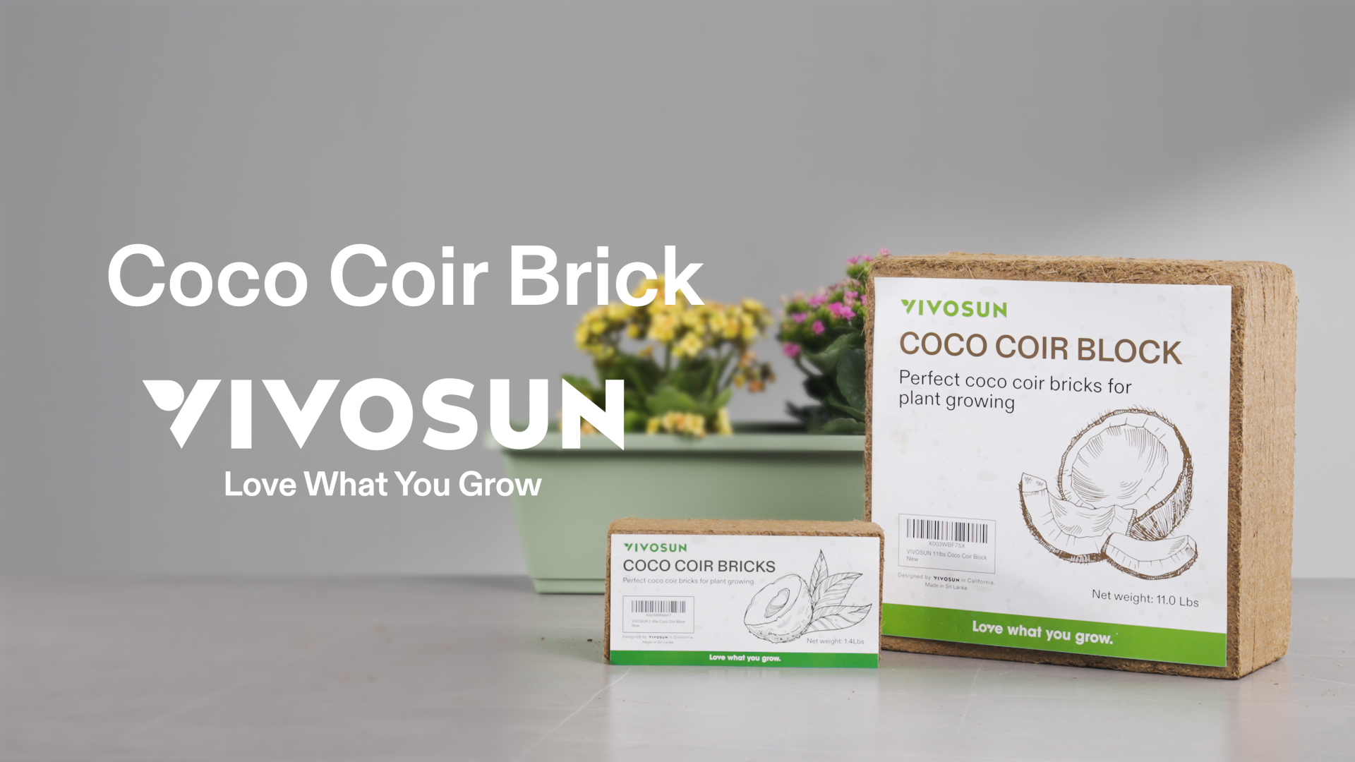 Amazon.com : VIVOSUN Coco Coir Brick, 11lbs 100% Natural Organic